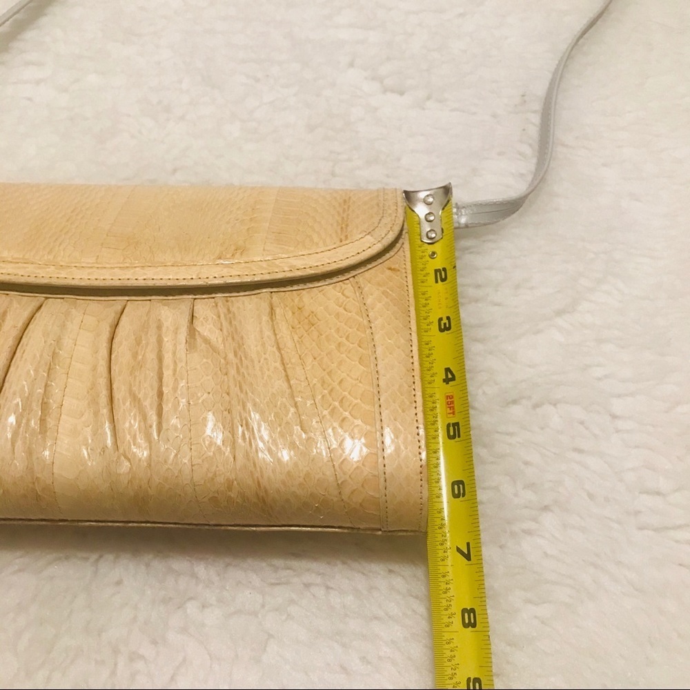 Vintage Snakeskin Leather Shoulders  Bag - Picture 14 of 15
